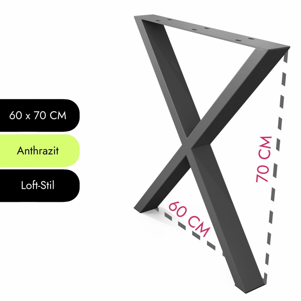 Er Set Tischbeine X Form Metall Dein Experte F R Tischbeine Aus Metall
