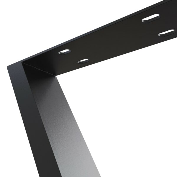 Pernas de mesa em forma de X Vista detalhada