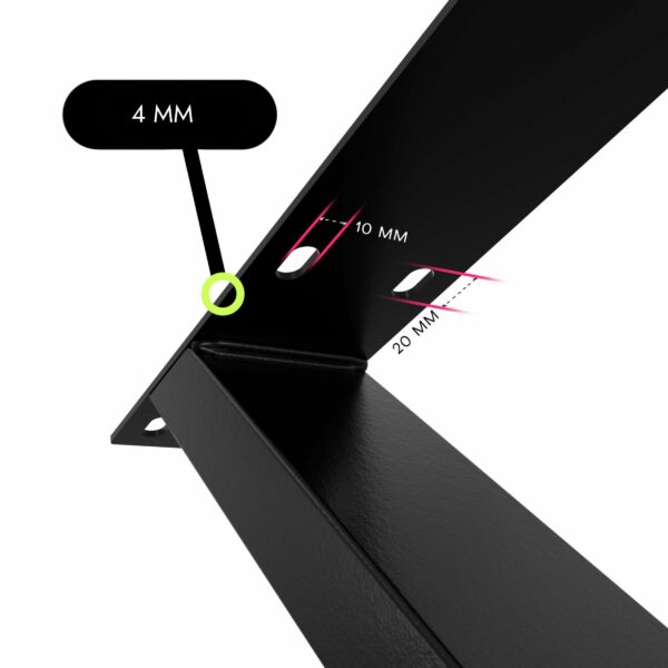 Tischbein X-Form Detailansicht